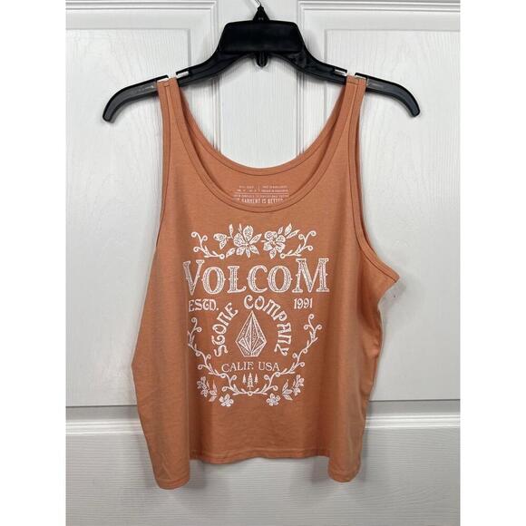 Volcom Tank Top Oversize Size XS Cotton Sleeveless Graphic Print Skate Style - Picture 2 of 8